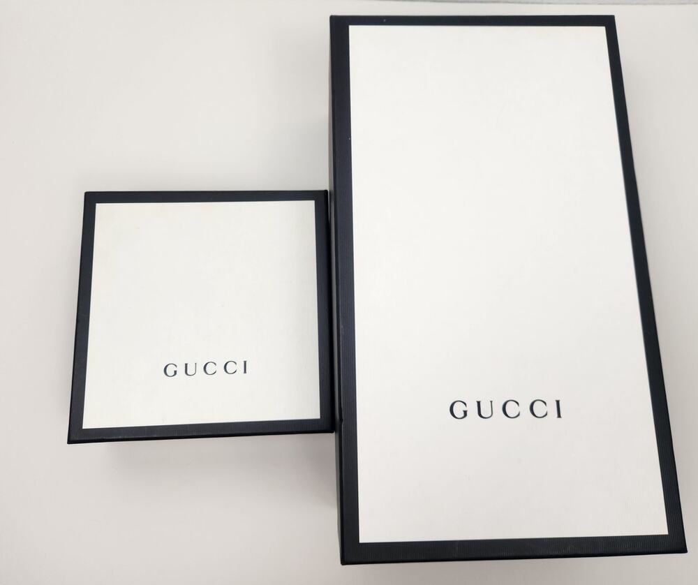 2 Gucci Black White Empty Boxes Small Shoebox